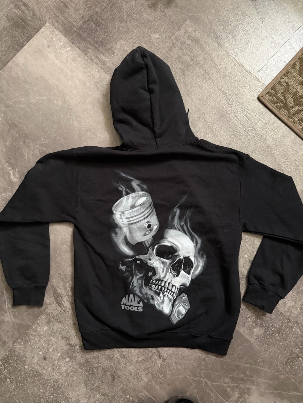 MAC Tooks Graphic Hoodie - Skull & Piston Design
